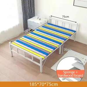 Metal Folding Bed 75/100/120CM Home Single Bed Portable Foldable Office Nap Bed Save Space