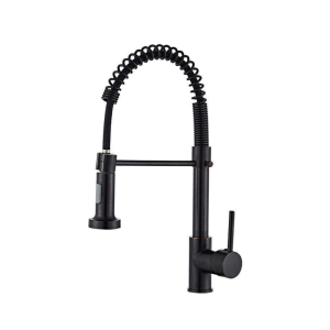 High Quality Pull Out Spring Kitchen Mixer Tap Kitchen Faucet (Silver/Black)