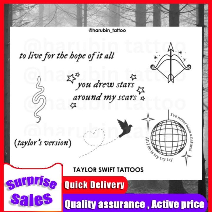 Taylor Swift inspired temporary tattoo sticker by harubin | Lazada PH