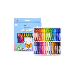 BW-A99 Crayon Oil Pastel Isi 12 dan 24 Warna Motif Kartun Perlengkapan Mewarnai Anak / Set Krayon