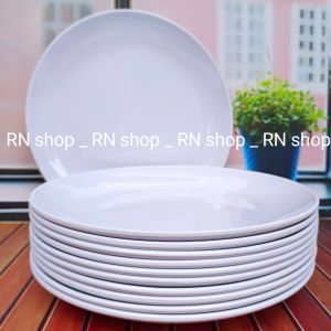 12 PCS PIRING MELAMIN BULAN 9INCH PIRING SAJI RESTORAN TEBAL DAN KUAT
