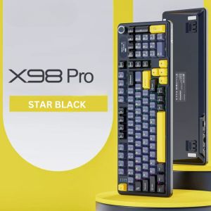 Bàn Phím Cơ Không Dây Attack Shark X98 PRO - Bàn Phím Gaming Màn Hình LCD Ấn Tượng Kết Nối 3 Chế Độ