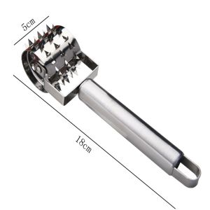 Alat Pelunak Daging Steak Tenderizer Stainless Roll / Alat Penghalus Daging Model Rolling