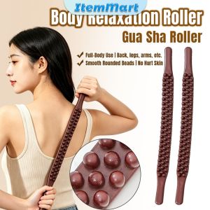 ItemMart Guasha Scraping Stick Gua Sha Roller Plastic Body Relaxation Roller for Back & Legs 1Pcs