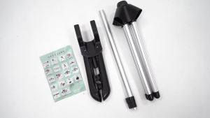 Clothes Steamer Stand Folding Telescopic Height Adjustable with Ironing Gloves Gray