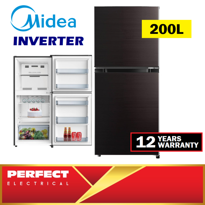 Midea 200L 2-Door Refrigerator MDRT267MTB30 2-Door Fridge (200L) | Lazada