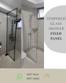 Tempered Glass 1 Fixed Panel Shower Screen. 