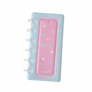 TEWUB 4-Grid Photo Card Holder Cartoon INS mini Photo Card Binder Small Card Booklet Refillable Small Card Storage Book School