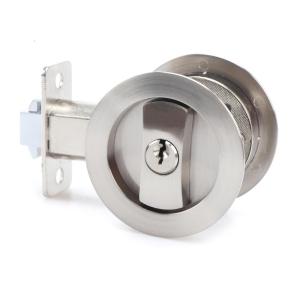 Pocket Door Lock Privacy Round Pocket Door Hardware Sliding Pocket Door Lock for Bed/Bath/Barn Pocket Door Latches