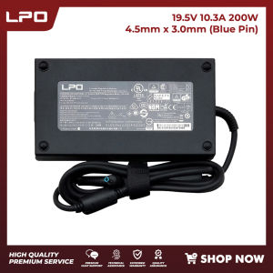 LPO  Laptop Charger Adapter 19.5V 10.3A Blue Pin 4.5mm x 3.0mm Compatible with HP ultra-thin 15-dc0000 15-dc0100