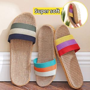 AntiSkid Linen Slippers for Couples Ideal for Home Use