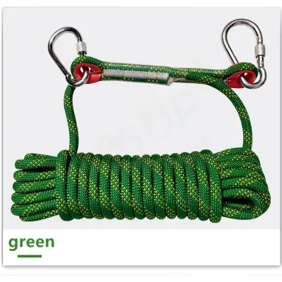 【COD】Climb Rope 12mm Climbing 10m 20m 30m Climbing Rappelling Rope double hook Sports Equipment Climbing Rope Outdoor Safety Survival Equipment Lanyard Paracord Cord