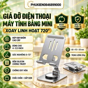 Giá đỡ Laptop chân xoay 360 độ Đế tản nhiệt kê laptop Máy tính bảng hợp kim Thép công thái học Có thể điều chỉnh độ cao/góc có thể gấp gọn ( SIÊU BỀN )