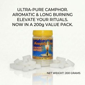 Pure Smokeless Camphor 200g Pugai Illa Soodam Karpooram by Mangala Theebam