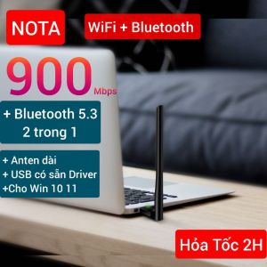[Hỏa Tốc ] USB WiFi chuyển đổi WiFi + BLUETOOTH 600Mbps 1300Mbps 5G đầu thu wifi cho PC