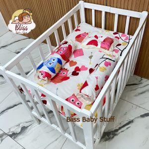 5in1 Regular Crib Set Bolster Pillow Mattress for Baby with FREE Gift | Crib Not Included