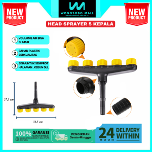 Sprinkler Air Irigasi Taman 5 Nozzle Atomisasi Drip Air Sprayer untuk Pertanian Rumput Taman Patio