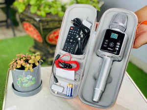 Micro hot trend Micro karaoke kèm loa H9 H9 Pro 20w kết nối đa dang pin 2500mah hát thỏa thích-cực vang siêu phẩm mới nhát