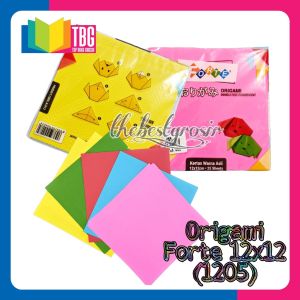 1 PACK ORIGAMI 12x12 FORTE / 25 LEMBAR KERTAS LIPAT 2 SISI BOLAK-BALIK FORTE (1205)