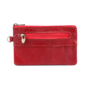 2024 NEW Genuine Leather Small Change Moneybag Top Layer Cowhide Zipper Retro Leisure Slim Bag Simplicity Credit Card Holders