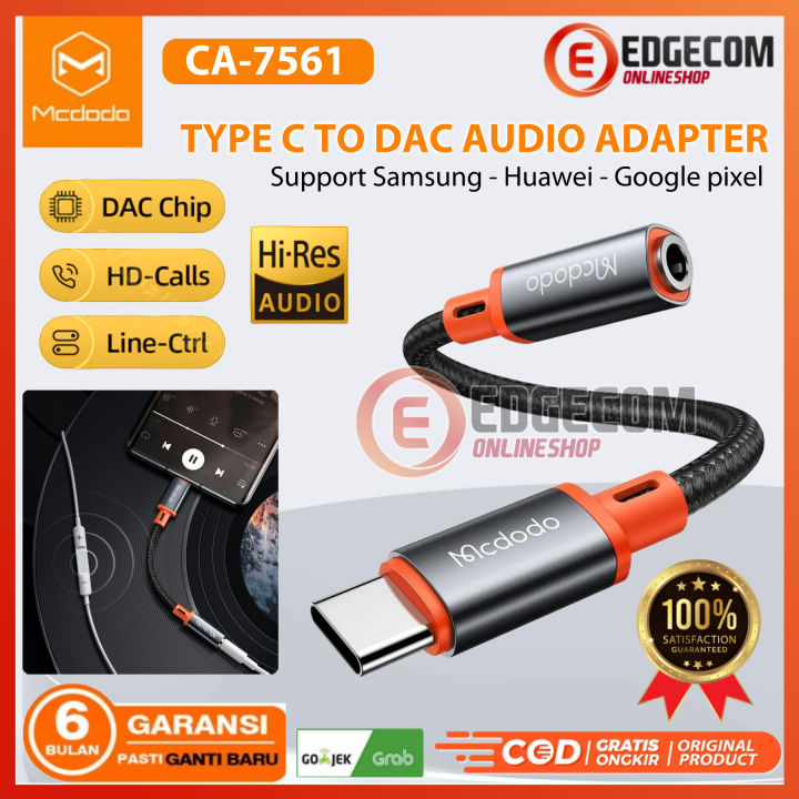 MCDODO Type C to Headphone HiFi DAC Audio Aux Cable for