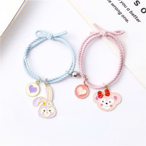 A Pair of Cute Dinosaur Sanliou Dinosaur Cat and Mouse Couple Bracelet Magnetic Pendant Jewelry