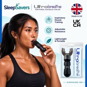Ultrabreathe IMT Breathing Trainer | Adjustable Resistance Lung Exerciser | Made in UK | Sports & Fitness | SleepSavers Official Store