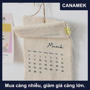 【CANAMEK】 2026 vải móc phong cách vải Lịch Treo Tường lịch phong cách retro giá trị cao trang trí Lịch Treo Tường instagram-xứng đáng