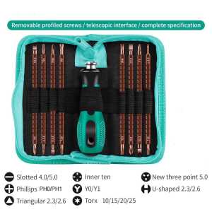 Obeng Set Multifungsi 16 in 1 Magnetic Obeng Bolak Balik / Obeng Plus Minus Magnet