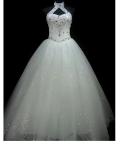 GAUN WEDDING / GAUN PERNIKAHAN PUTRI BERKILAU BALLGOWN / DRESS PENGANTIN PUTIH