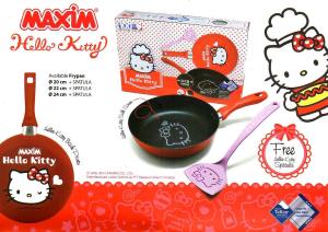 Chảo chống dính Helo kitty thương hiệu Maxim Hello Kitty Red & Pink - Nhập khẩu Indonesia