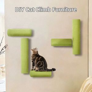 PLLEWY Self Adhesive Cat Scratching Post 30cm 50cm Wear Resistant Pet Scratch Board  Wall Mounted Cat Climb Furniture