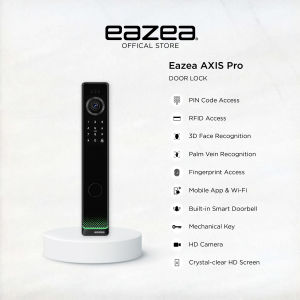 EAZEA AXIS PRO Smart Door Lock with HD Screen Viewer Keyless Access HDB Condo Local Warranty (Digital Lock)