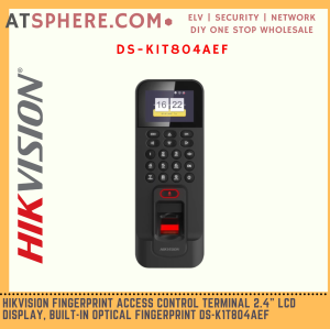 Hikvision Fingerprint EM RFID ID Card Password Door Access Control Time Attendance Reader Terminal 2.4" LCD DS-K1T804AEF