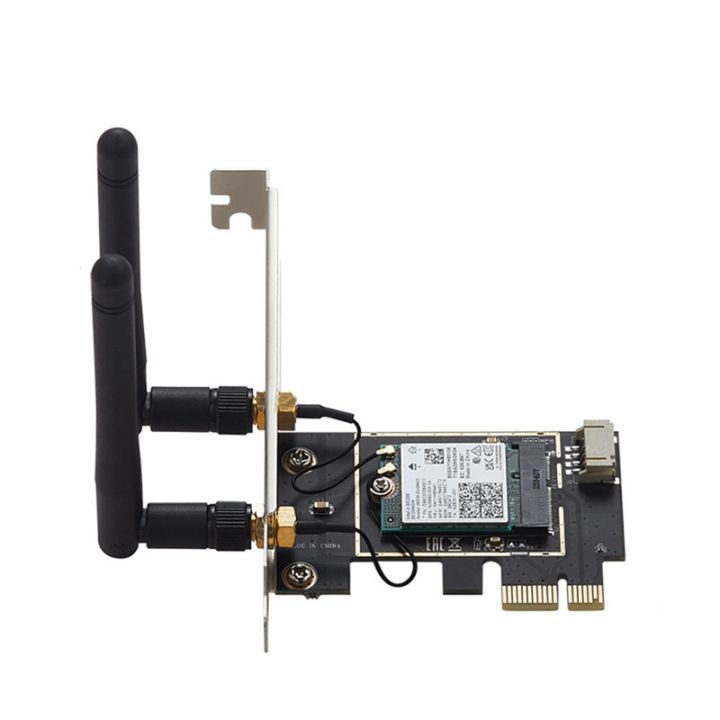 Carte WiFi PCI-E WiFi 7 BE200 - Tri-Band 2.4G/5G/6GHz - Pour PC Desktop Win11 - Noir