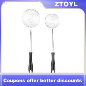 【ZTOYL】 Stainless Steel Wire Drain Scoop Hot Pot Drain Scoop Drain Oil Spill Scoop