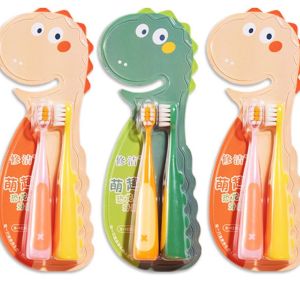 SET 2 Bàn Chải Đánh Răng Lông Mềm Mịn Cho Bé ohBabyo An Toàn Bảo Vệ Răng Nướu Trẻ Em Tập Đánh Răng