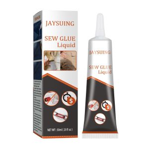 Jaysuing Liquid Fabric Glue กาวผ้า Ultra-Stick Leather Repair Glue Secure Fast Drying กาวสิ่งทอกาวทันทีสำหรับผ้าและเย็บ Super-Stick Sew Glue Liquid Multi-Fabric Sewing Multi Function Clothing Repair Glue Universal Kit แห้งเร็วแทค