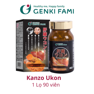 Viên Uống Bổ Gan Hỗ Trợ Giải Độc Mát Gan Hạ Men Gan Giảm Căng Thẳng Mệt Mỏi Kanzo Ukon Genki Fami Nhật Bản