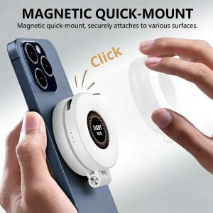 Magnetic Selfie Light Portable Fill Light Clip On Phone Light Rechargeable Vlog Streaming Makeup