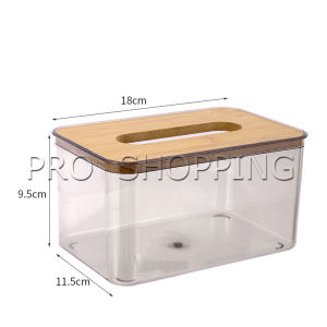 Pro กล่องใส่ทิชชู่แบบใส เก็บทิชชู่ กล่องกระดาษทิชชู่แบบถอดได้ tissue box