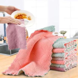 GM Microfiber Cloth Cleaning Rags Hand Washing Cloth Kitchen Towel Coralline Plate Cloth Rag