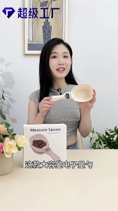 Practical Plastic Measuring Spoon Scale for Household and Pet Use with Detachable Spoon and Precise Weighing with 4 Unit
