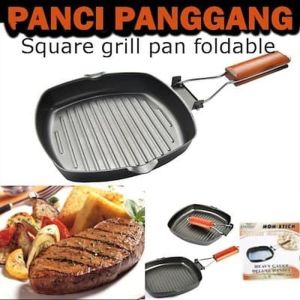 Pemanggang Square Grill Pan 20cm Alat Panggang Grill Pan Anti Lengket bisa cod gratis ongkir