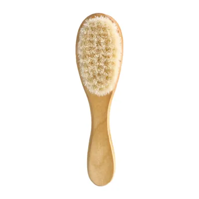 HamshMoc Soft Baby Combs Skin-Friendly Wool Baby Comb Hair Grooming Wash Hair Soft Brushes Head Massage For Newborns Wooden Comb