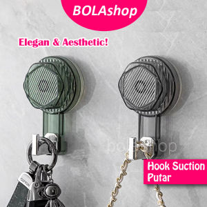 Gantungan Dinding Suction Putar | Pengait Hisap Tempel Nano Elegan Aesthetic