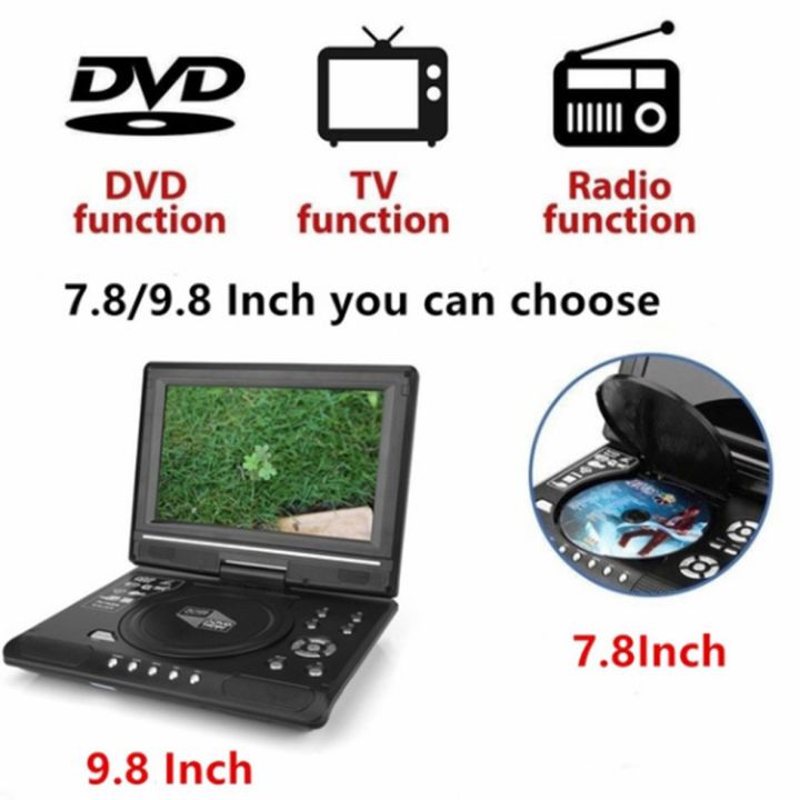 DVD Di Động 9.8 Inch Với Tivi Mini, Tích Hợp Tivi Pin | Lazada.vn