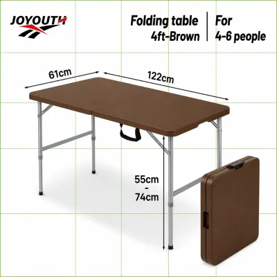 6FT Folding Heavy Duty Utility Table Indoor Outdoor Portable Dining Camping School Indoor Church