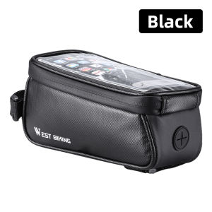 West Biking Bicycle Bag Front Tube Bag 7.0 inch Phone Waterproof Touch Screen Front Frame Bag MTB Road Bike Tools Bag Bicycle Accessories