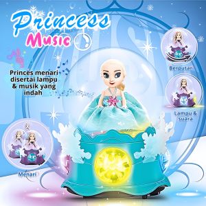 [KST] Mainan Putri Musik Lampu Warna Warni Bergerak Otomatis Kado Ulang Tahun Anak Perempuan